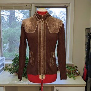 Dolce Cabo velvet and knit jacket